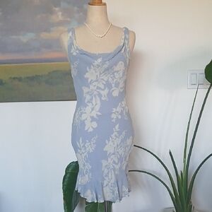 Reformation "Rudie" Blue Floral Mini Dress Sz 4